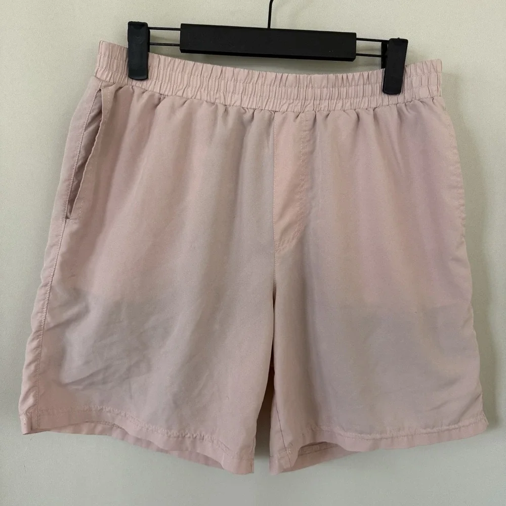 Simply Southern Men's Medium Pink Floral Lined‎ Athletic Work Out Casual Shorts